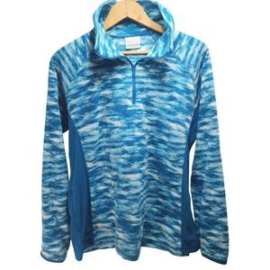 Columbia Women's XL Pullover Henley Fleece Blue